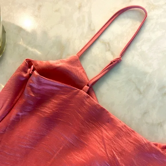 NWT Steve Madden - Christina Ruffle Satin Midi Dress - Picture 9 of 10